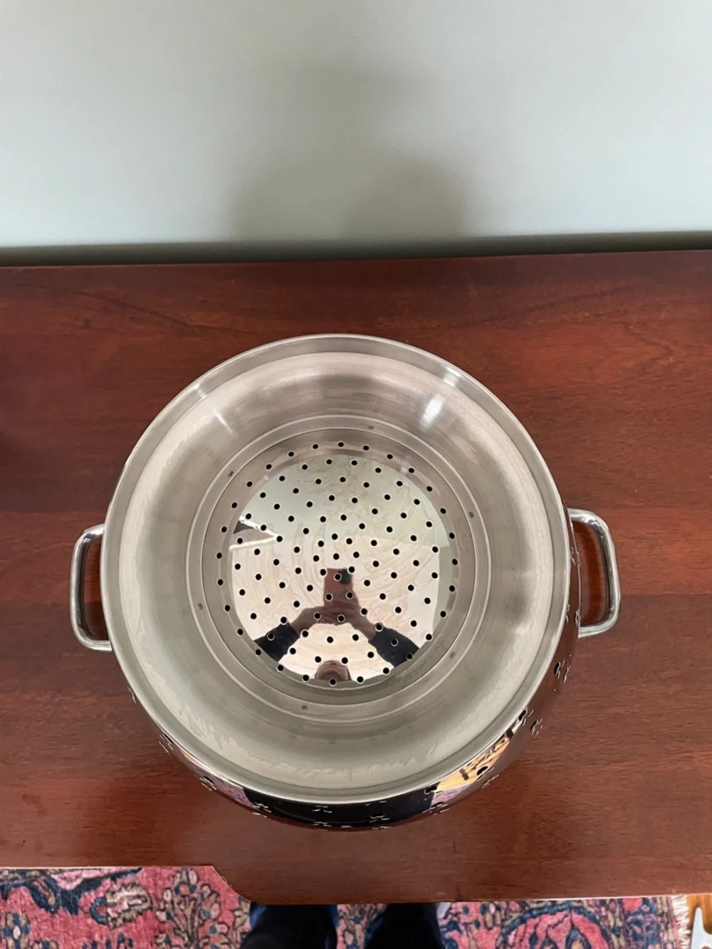 Stainless Steel Silver Colander with Handles, Large 13” Diameter, 9”tall